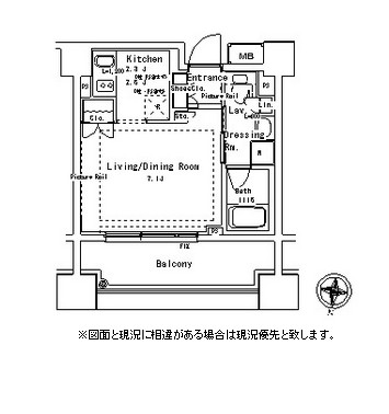 パークアクシス御茶ノ水ステージ822号室の図面