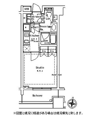 パークアクシス御茶ノ水ステージ909号室の図面
