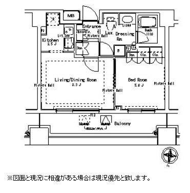 パークアクシス御茶ノ水ステージ919号室の図面