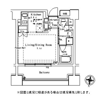パークアクシス御茶ノ水ステージ922号室の図面