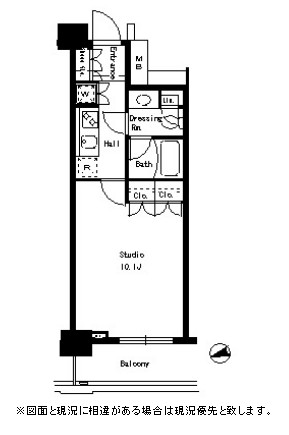 パークアクシス文京ステージ211号室の図面