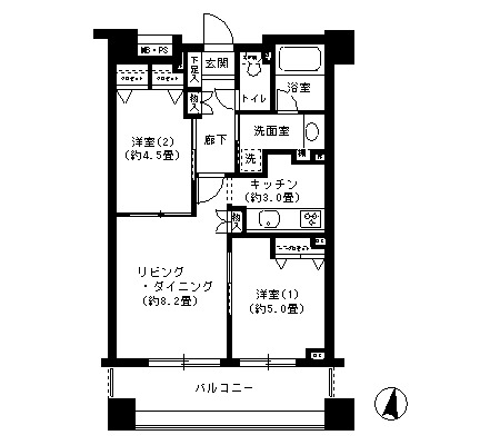 クリオ文京小石川1302号室の図面