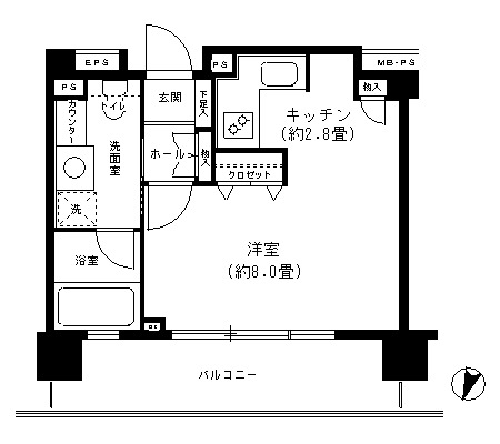 クリオ文京小石川906号室の図面