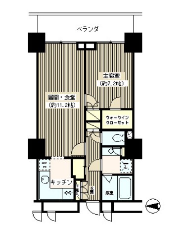 ザ・パークタワー東京サウス311号室の図面