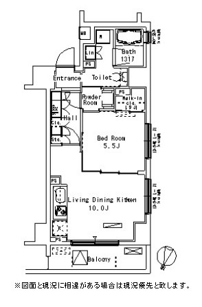 パークアクシス方南町301号室の図面