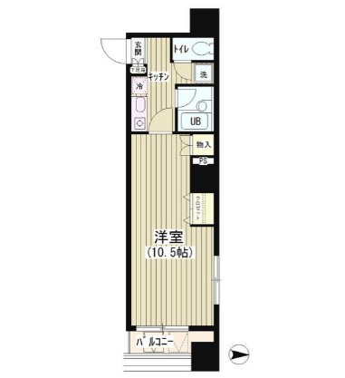 アクアコート504号室の図面