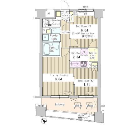 グレースレジデンス東京1202号室の図面