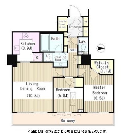 東京パークタワー1111号室の図面