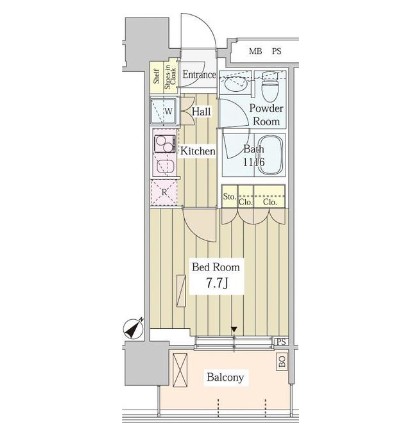 ユニゾンタワー1006号室の図面