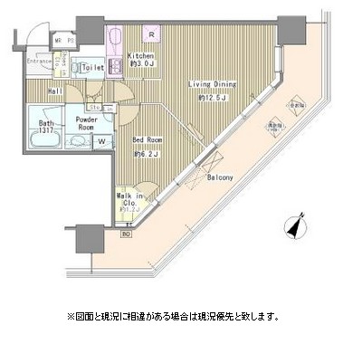 ユニゾンタワー1009号室の図面
