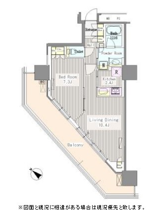ユニゾンタワー1101号室の図面