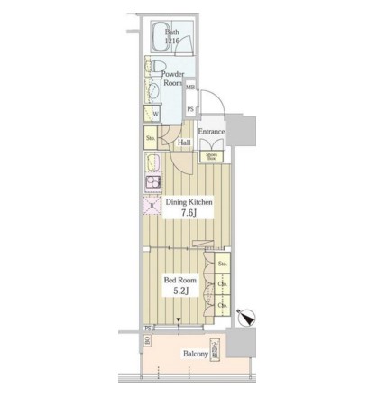 ユニゾンタワー1103号室の図面