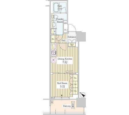 ユニゾンタワー1303号室の図面