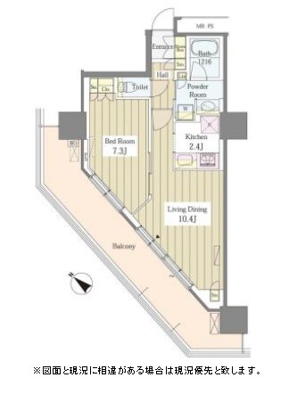 ユニゾンタワー1601号室の図面