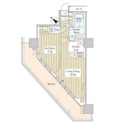 ユニゾンタワー1801号室の図面