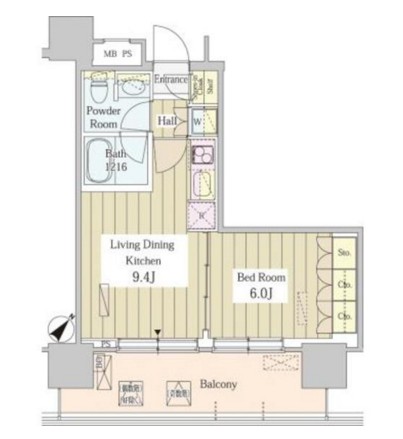 ユニゾンタワー1908号室の図面