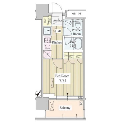 ユニゾンタワー2006号室の図面