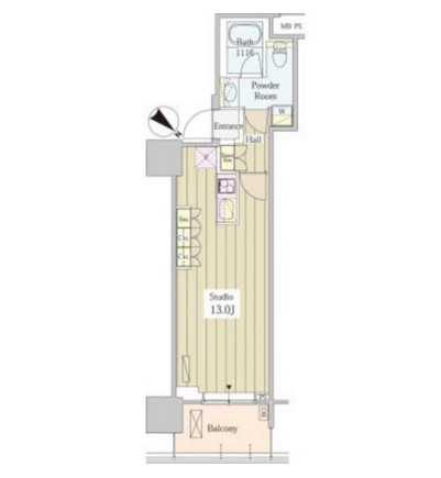 ユニゾンタワー2208号室の図面
