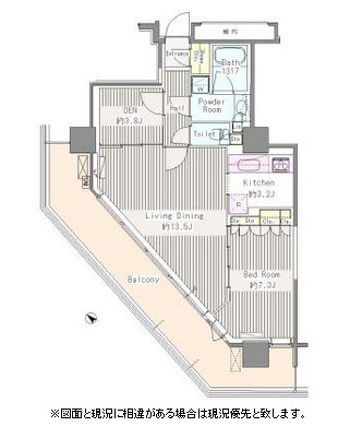ユニゾンタワー2301号室の図面