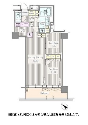 ユニゾンタワー2802号室の図面