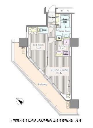 ユニゾンタワー401号室の図面