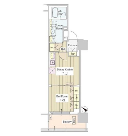 ユニゾンタワー803号室の図面