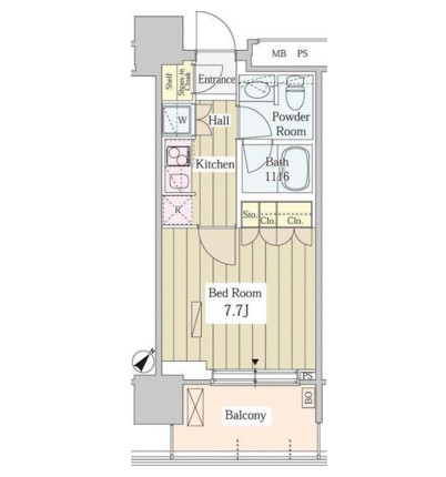 ユニゾンタワー806号室の図面