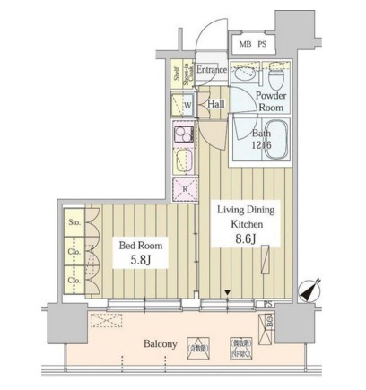 ユニゾンタワー905号室の図面