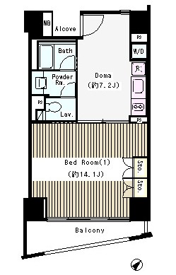 ロジェ二番町202号室の図面