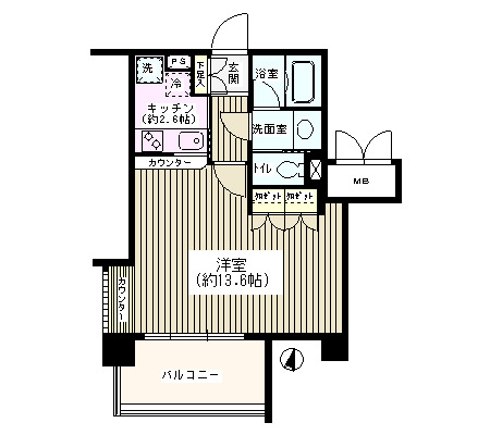 アゼリアテラス新宿510号室の図面