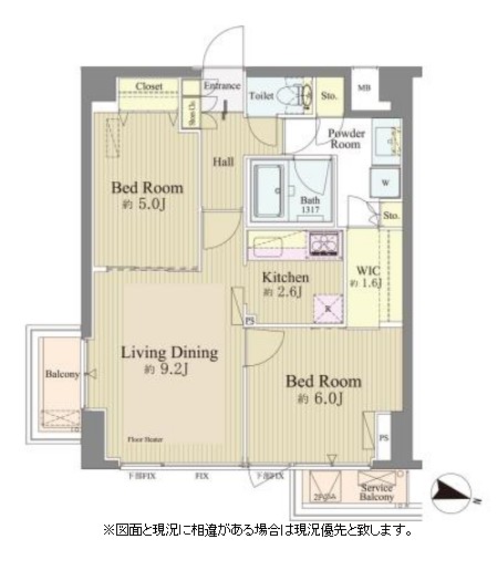 神楽坂南町ハウス208号室の図面