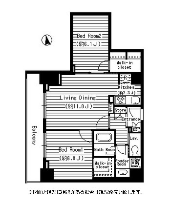 レガーロ西早稲田1305号室の図面