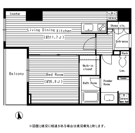 レガーロ西早稲田706号室の図面