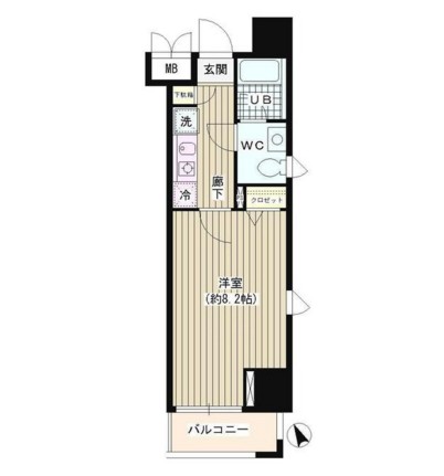 ラ・シャトン西早稲田805号室の図面