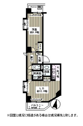 エスタシオン西新宿404号室の図面