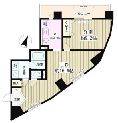 エスタシオン西新宿901号室の図面