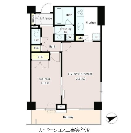 パークプレイス三田203号室の図面