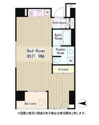ＬＡ・ＲＥＳ西麻布401号室の図面