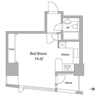 プライムスクェアシティ611号室の図面