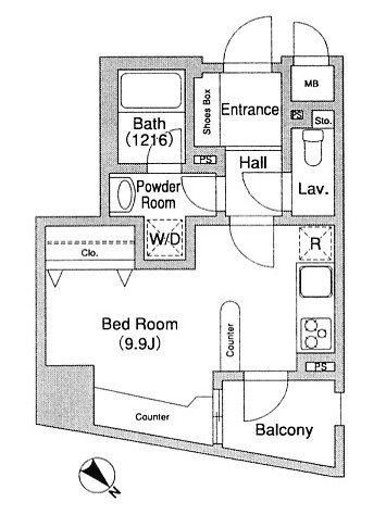 プライムアーバン中目黒Ⅱ701号室の図面