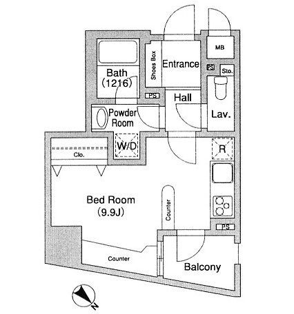 プライムアーバン中目黒Ⅱ808号室の図面