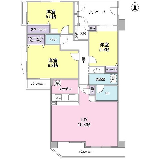 シルフィード南平台Ｃ201号室の図面