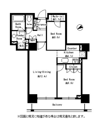 パークタワー芝浦ベイワード　アーバンウイング1306号室の図面