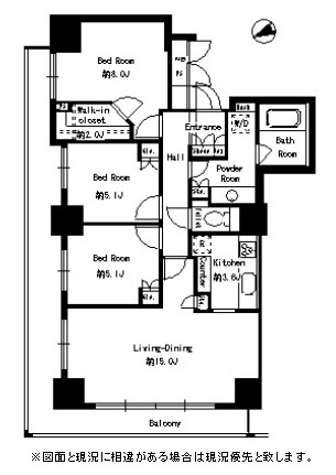 パークタワー芝浦ベイワード　アーバンウイング2306号室の図面