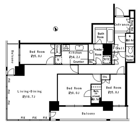 パークタワー芝浦ベイワード　アーバンウイング2403号室の図面