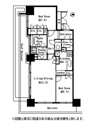 パークタワー芝浦ベイワード　アーバンウイング308号室の図面