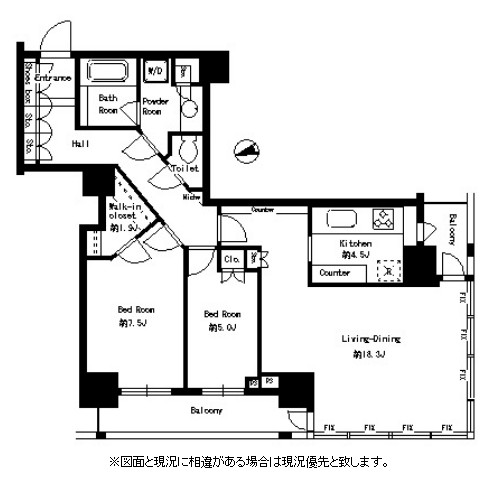 パークタワー芝浦ベイワード　アーバンウイング505号室の図面