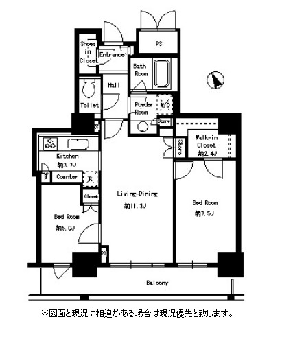 パークタワー芝浦ベイワード　アーバンウイング603号室の図面