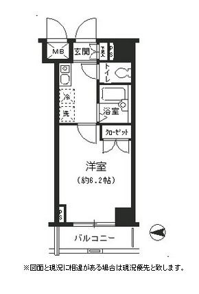 Ｔ＆Ｇ四谷マンション807号室の図面