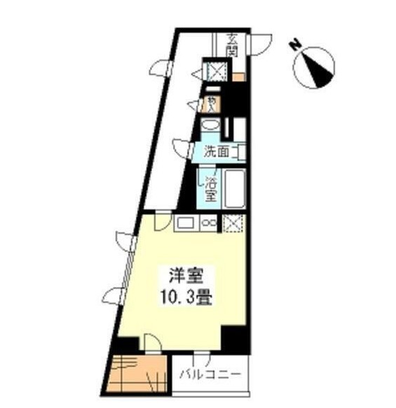 ＴＫフラッツ渋谷101号室の図面
